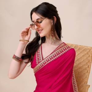 Embroidered Saree With Blouse